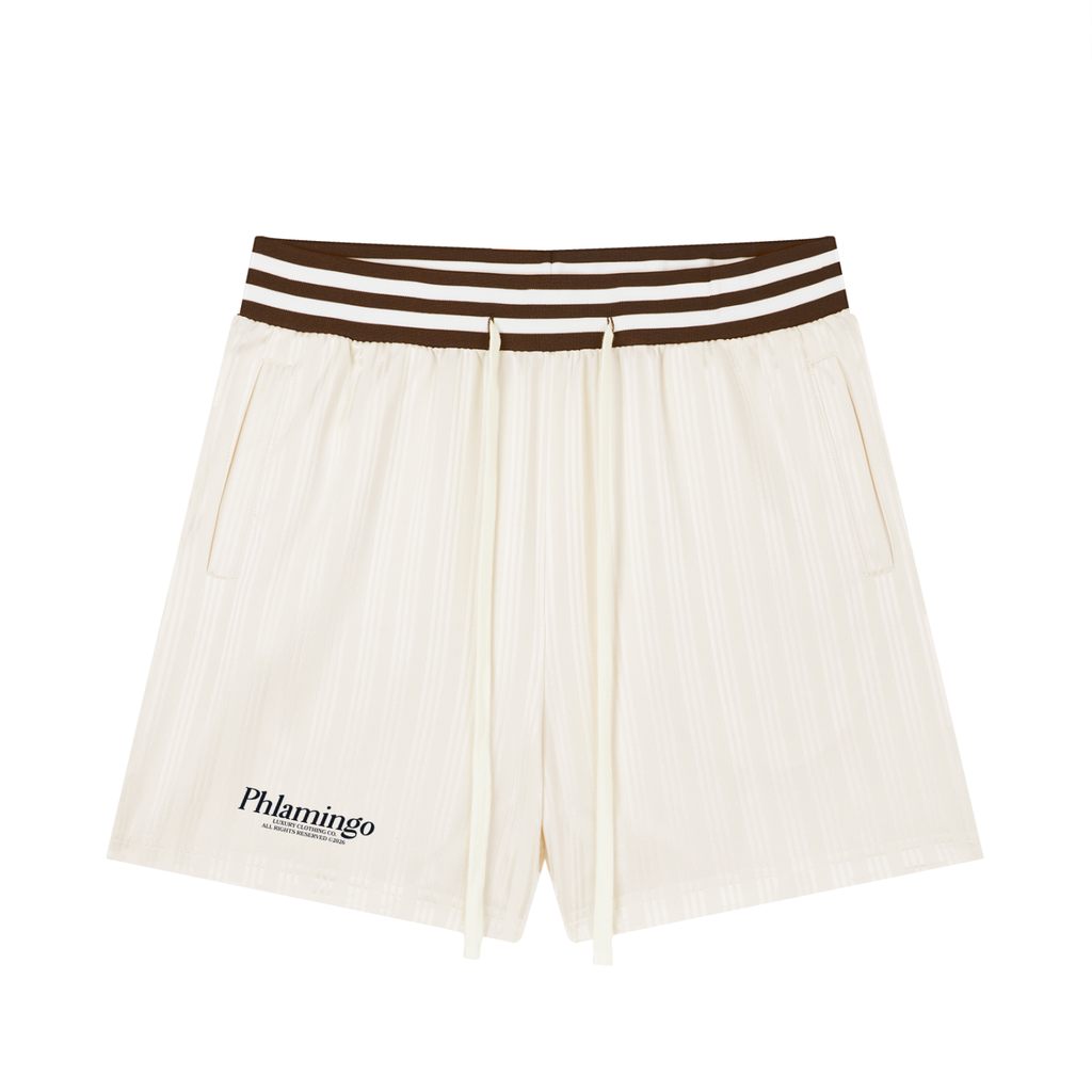 Unisex Striped Drawstring Shorts