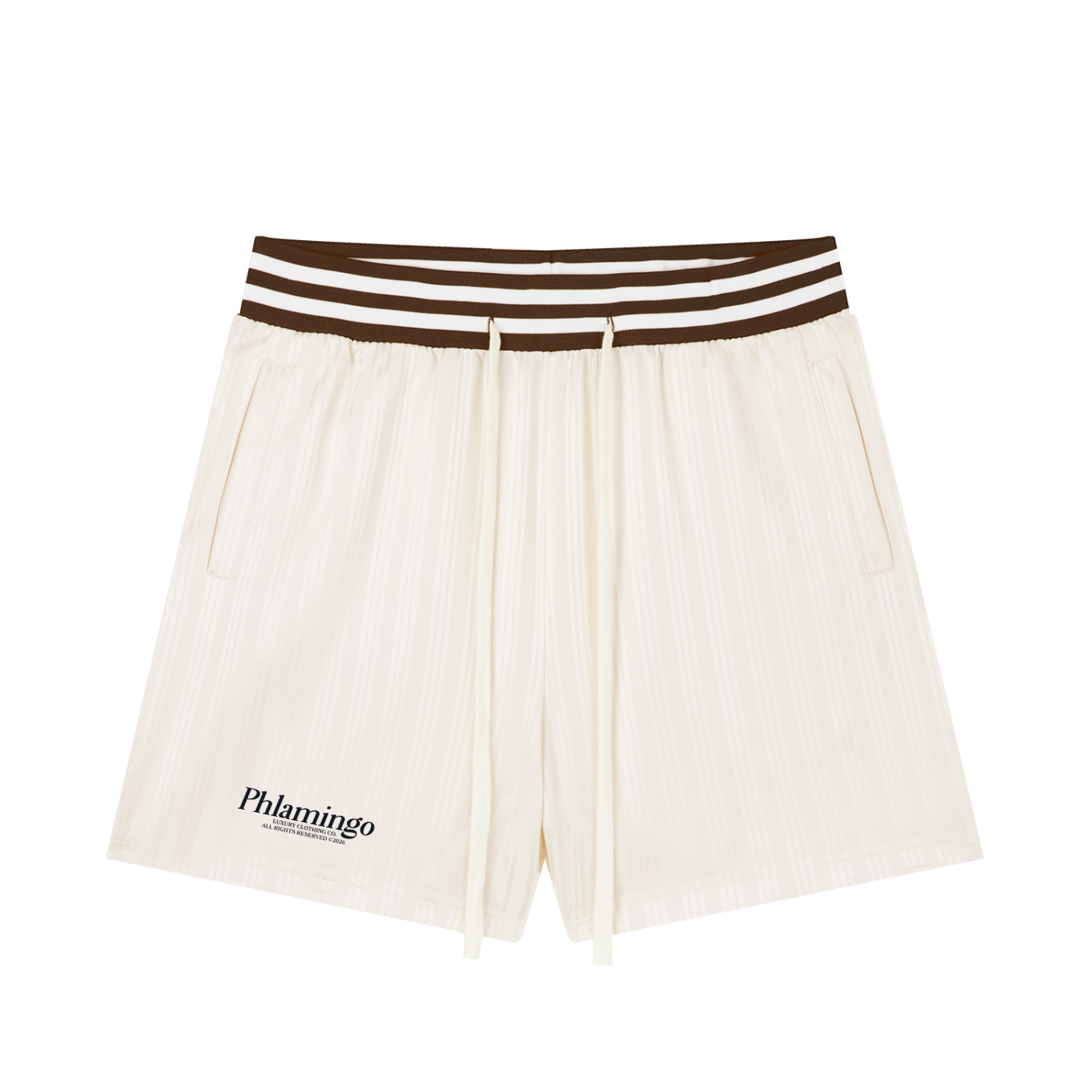 Unisex Striped Drawstring Shorts