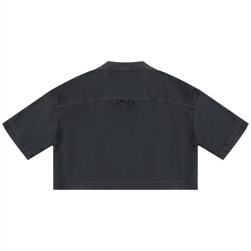 Women's Vintage Wash Boxy Cropped Shirt