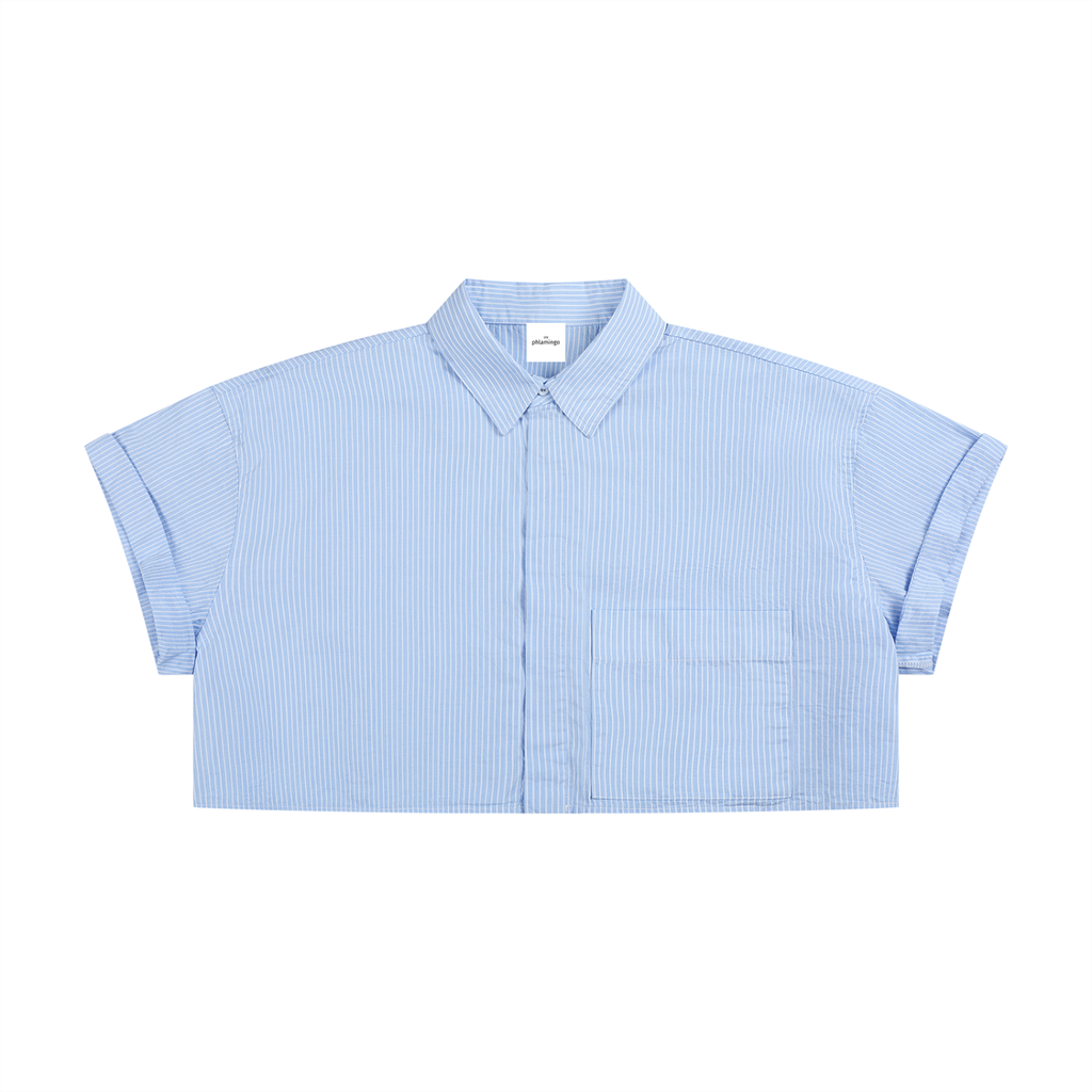 Women’s Striped Boxy Cropped Shirt