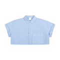 Women’s Striped Boxy Cropped Shirt
