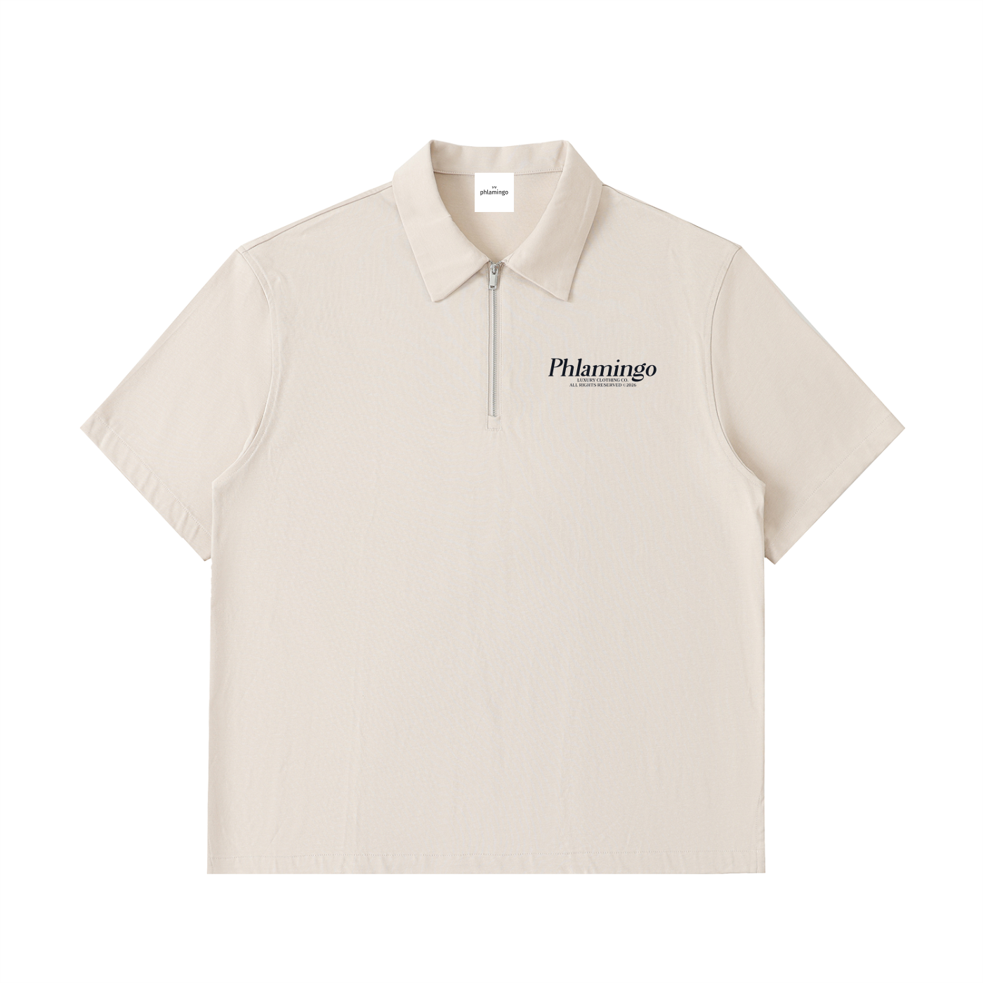 Half-Zip Cotton Polo Shirt