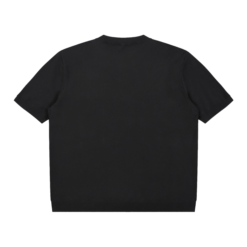 Cotton Knit Short Sleeve Henley T-Shirt