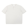 Cotton Knit Short Sleeve Henley T-Shirt