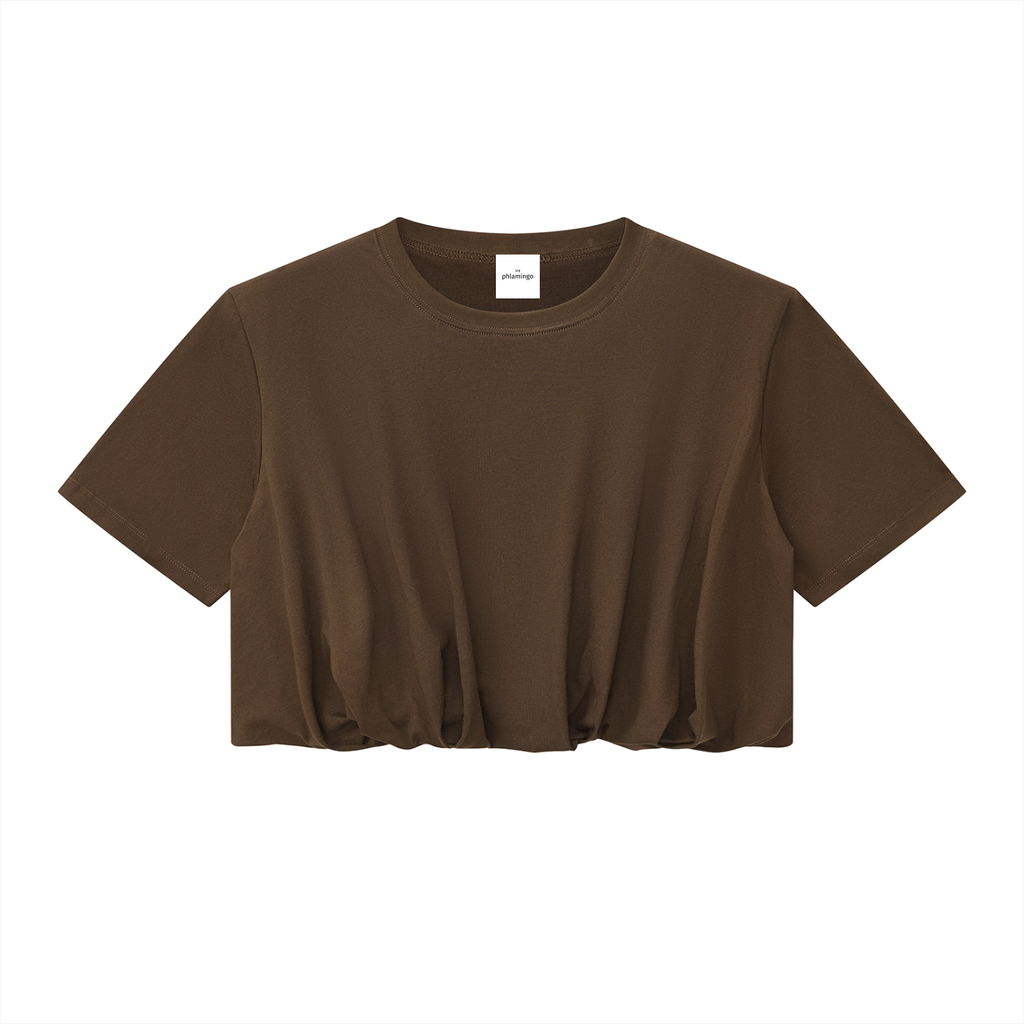 Women’s Crop Bubble Hem T-Shirt