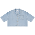 Women's Vintage Wash Boxy Cropped Shirt