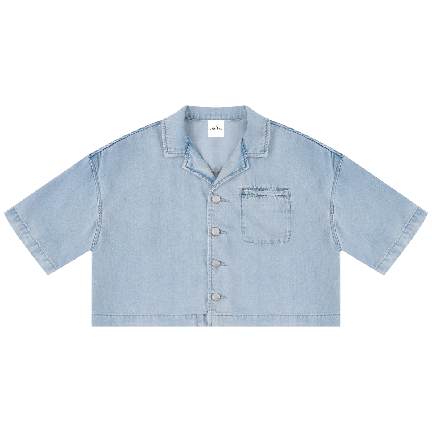 Women's Vintage Wash Boxy Cropped Shirt