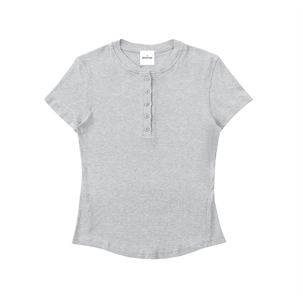 Modal Bodycon Henley Shirt
