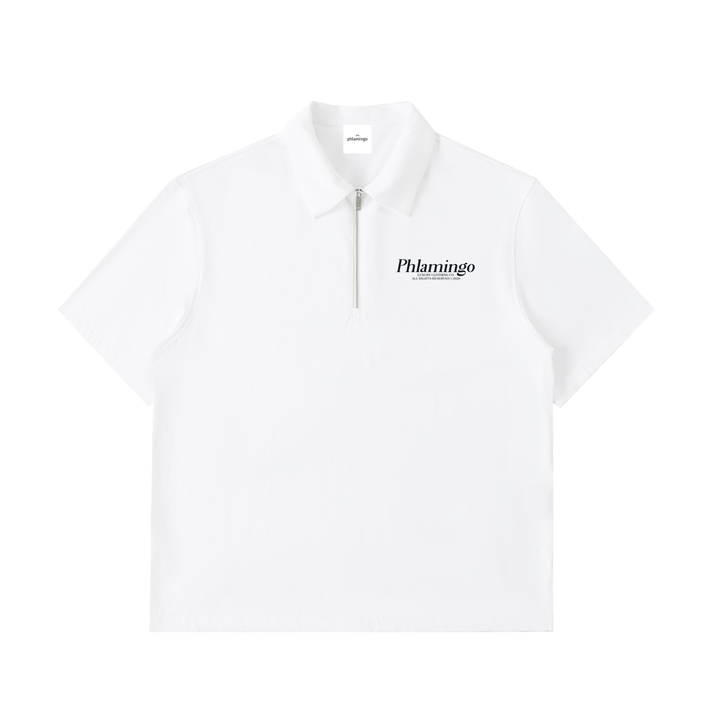 Half-Zip Cotton Polo Shirt