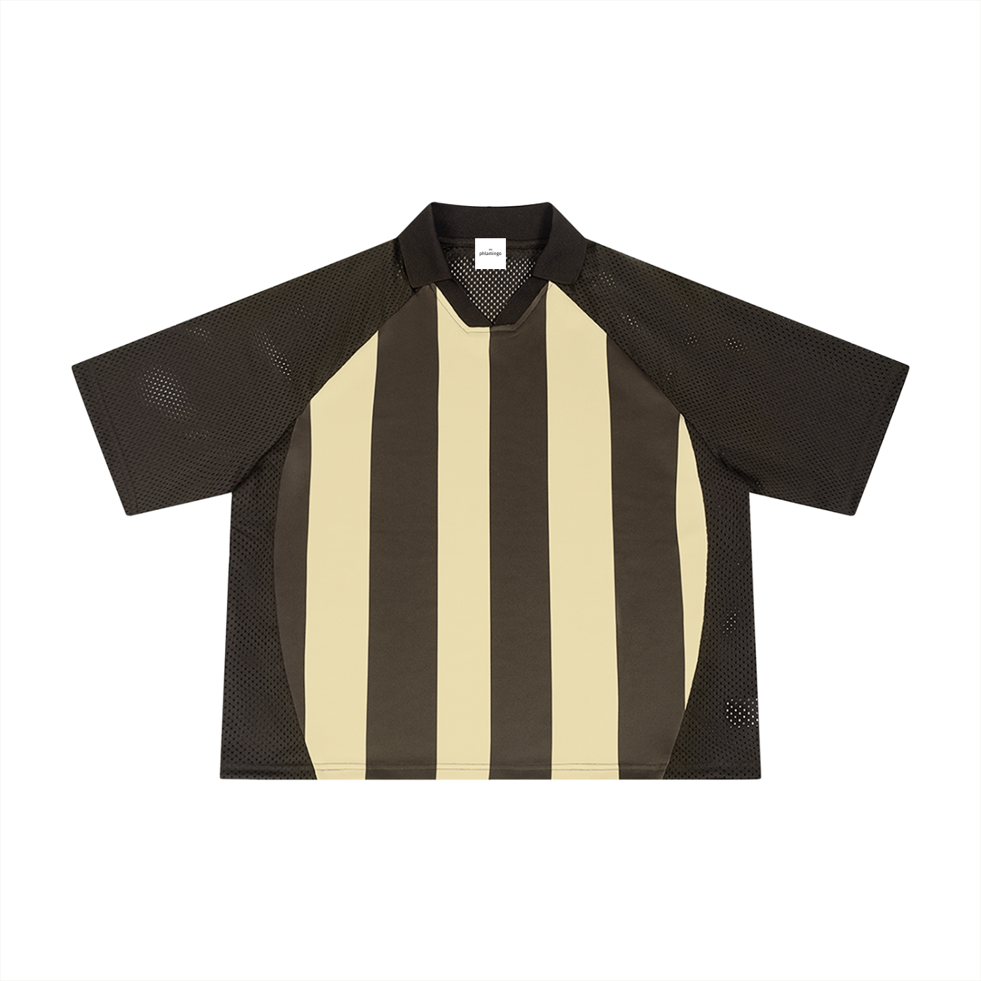Unisex Striped Mesh Boxy Soccer Jersey