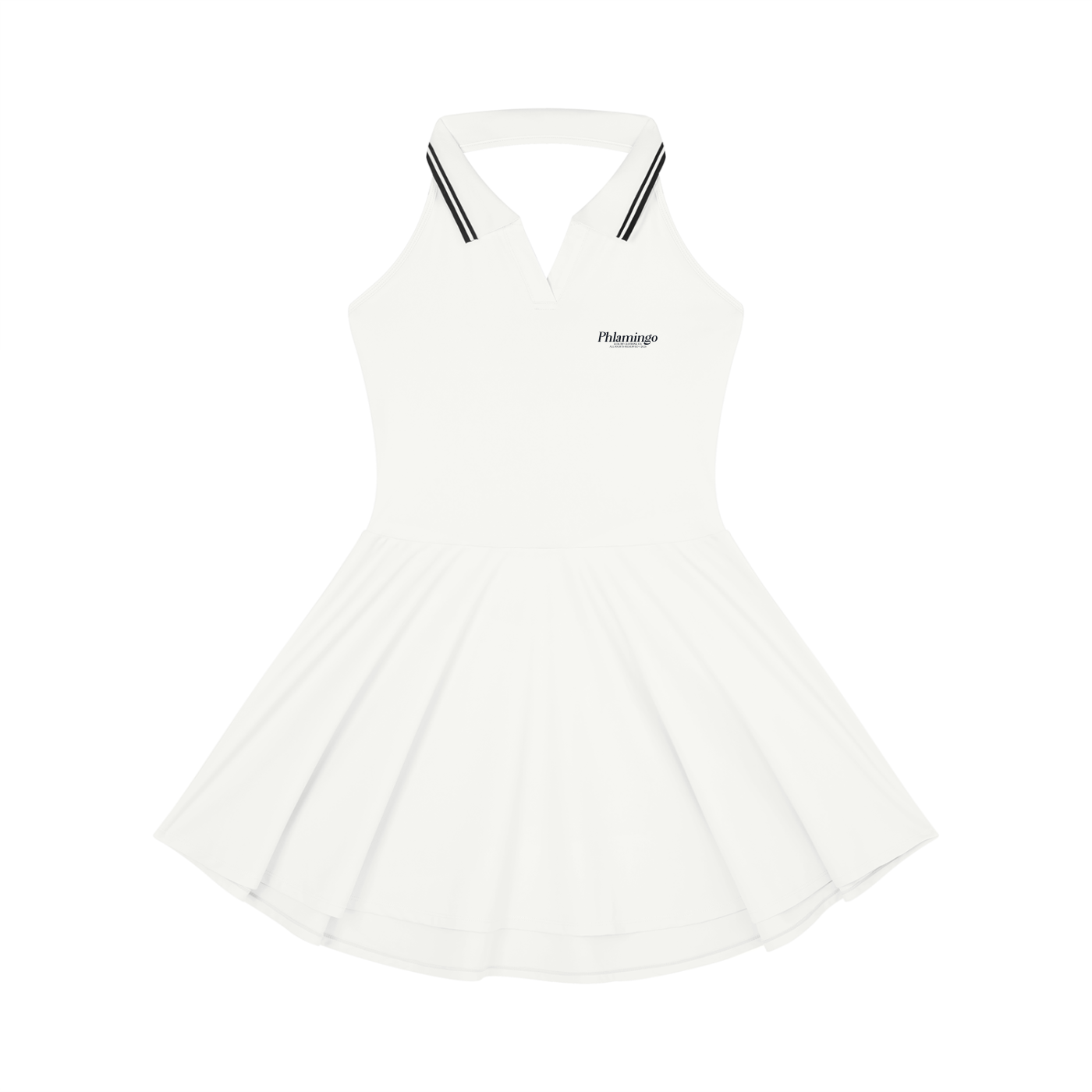 Women's Collared Halter A-Line Tennis Dress