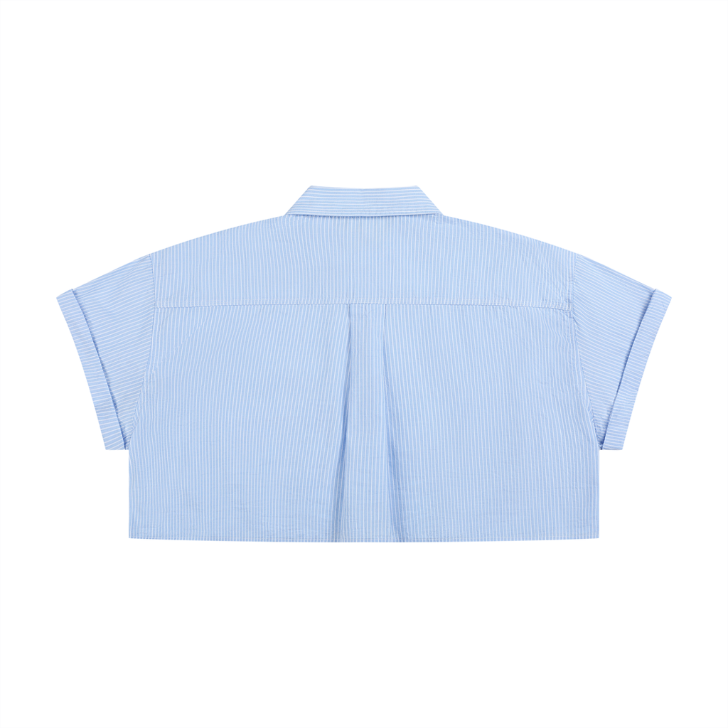 Women’s Striped Boxy Cropped Shirt